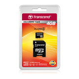 Transcend 4GB microSD High Capacity (microSDHC) Card - Class 2 - TS4GUSDHC2