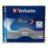 VERBATIM Verbatim 96910 Blu-ray Recordable Media - BD-R - 6x - 25 GB - 1 Pack Jewel Case