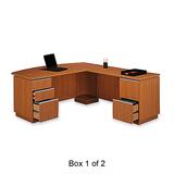 Bush Milano Right L Desk Box 1 of 2