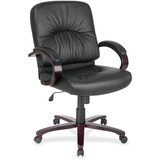 Lorell Woodbridge Series Managerial Mid-Back Chair
