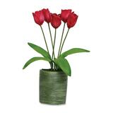 Baumgartens Dutch Tulips Handmade Artificial Flower with Ceramic Pot