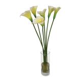 Baumgartens Cut Lilies Handmade Artificial Flower with Ceramic Pot