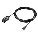 Ultra ULT40397 USB Data Transfer Cable - 16 ft - Extension Cable - Black