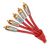 Nxg Component A/V Cable - 19.69 ft - Red