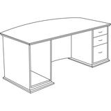 Lorell Contemporary 9000 Bow Front Desk