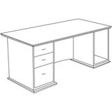 Lorell Contemporary 9000 Pedestal Desk