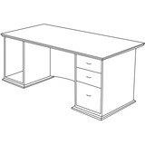 Lorell Contemporary 9000 Pedestal Desk