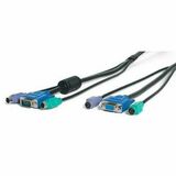 StarTech.com 10 ft Black 3-in-1 PS/2 KVM Extension Cable 3N1PSEXT10BK