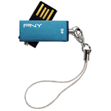 PNY Micro Swivel Attache Flash Drive - 4 GB