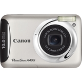 Canon PowerShot A495 Point & Shoot Digital Camera - 10 Megapixel - 2.50" Active Matrix TFT Color LCD - Silver