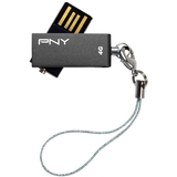 PNY Micro Swivel Attache P-FDU4GBSV-EF/GRY Flash Drive - 4 GB