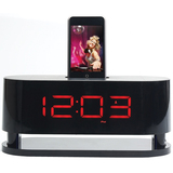 Coby CSMP162 Desktop Clock Radio - 12 W RMS - Stereo - Apple Dock Interface CSMP162BLK