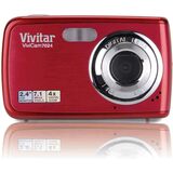 Vivitar ViviCam V7024 7.1 Megapixel Compact Camera - Strawberry