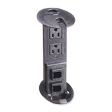 Mayline PMR22 Power/Data Outlet MLNPMR22BLK