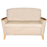 Legacy Robertson 1012 Loveseat Sofa with Wood Arm Cap LFGB1012