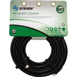 STEREN Steren BL-215-450BK Coaxial Network Cable - 50 ft - Patch Cable - Black