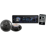 PYLE Pyle PLMRKT12BK Marine Flash Audio Player - iPod/iPhone Compatible - Single DIN