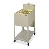 Mayline Mobilizers 9P610 Mobile Letter Size File Cart with Lid MLN9P610SND