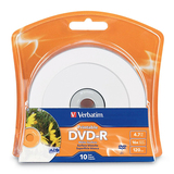 Verbatim 96936 DVD Recordable Media - DVD-R - 16x - 4.70 GB - 10 Pack Blister