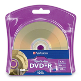 Verbatim LightScribe 96943 DVD Recordable Media - DVD+R - 16x - 4.70 GB - 10 Pack Blister Pack