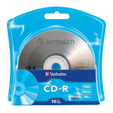 VERBATIM AMERICAS LLC Verbatim 96932 CD Recordable Media - CD-R - 52x - 700 MB - 10 Pack Blister