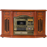 GRACE DIGITAL AUDIO Grace Digital Victoria Tunewriter-GDI-TW3USB 7-in-One Stereo Entertainment Center- Paprika