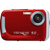 VistaQuest VQ-8950 Point & Shoot Digital Camera - 8 Megapixel - 2.7" Active Matrix TFT Color LCD - Red