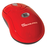 PC Treasures Mighty Mini Mouse - Optical Wireless - Radio Frequency - Red