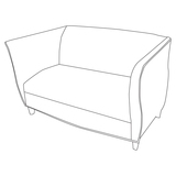 HPFI Sophia 5202 Loveseat with High Arms HPT5202CWMAH742