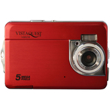 VistaQuest VQ5218 Point & Shoot Digital Camera - 5 Megapixel - 1.8" Active Matrix TFT Color LCD - Red
