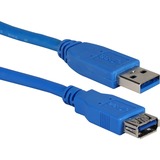 QVS QVS 6ft, Blue, USB A Male to Female