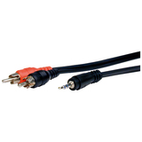 COMPREHENSIVE Comprehensive Standard Series 3.5mm Stereo Mini Plug to 2 RCA Plugs Audio Cable 10ft