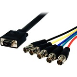 COMPREHENSIVE Comprehensive HR Pro Series VGA HD15 Plug to 5 BNC Jacks Cable 6 Inches