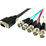 COMPREHENSIVE Comprehensive HR Pro Series VGA HD15 plug to 5 BNC plugs cable 3ft