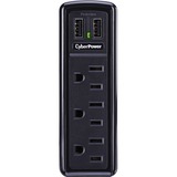 CYBERPOWER CyberPower TRVL918 3-Outlets Surge Suppressors