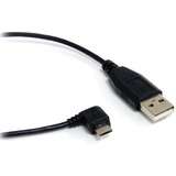 STARTECH.COM StarTech.com 1 ft Micro USB Cable - A to Right Angle Micro B