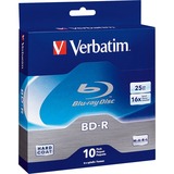 VERBATIM Verbatim 97238 Blu-ray Recordable Media - 6x - 25 GB - 10 Pack Spindle