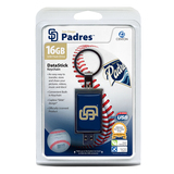 Centon DataStick Keychain MLB San Diego Padres Flash Drive - 16 GB