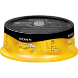 25DMW47RS - Sony 25DMW47RS DVD Rewritable Media - DVD-RW - 2x - 4.70 GB - 25 Pack Spindle