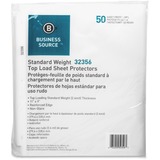 Business Source Top-Loading Standard-weight Nonglare Sheet Protector