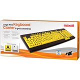Maxell 191046 - CKLP1 Keyboard - Wired - Black, Yellow