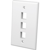 Vanco 820103 Faceplate - 3 x Socket(s) - White