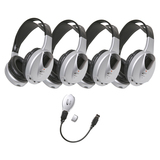 ERGOGUYS Califone 4-Person Infrared Stereo/Mono Wireless Headphones Set Via Ergoguys