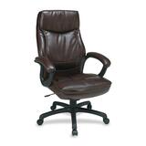 Office Star WorkSmart EC6582 Executive High Back Chair with Two Tone Stitching OSPEC6582EC9