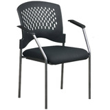 Office Star Pro-Line II 8610 Visitors Chair with Arms & Plastic Wrap Around Back OSP861024