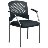 Office Star Pro-Line II 8610 Visitors Chair with Arms & Plastic Wrap Around Back OSP861028