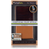 Simplism TR-VFIP4-CM/EN Smartphone Case - Flip - Leather, Fabric - Camel