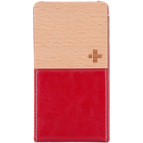 Simplism TR-VFIP4-DR/EN Smartphone Case - Flip - Leather, Fabric - Deep Red