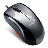 Genius 220 Mouse - Optical Wired - Metallic Gray
