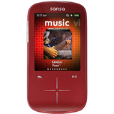 SanDisk Sansa Fuze+ SDMX20 4 GB Red Flash Portable Media Player SDMX20R-004GR-C57